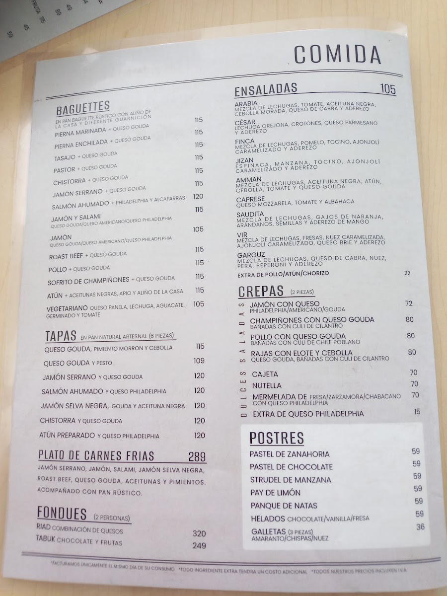 Menu Café Arabia Amapolas-1